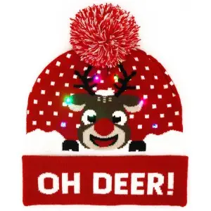 Snazzy Santa Beanie huer med blinkende lys
