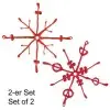 766   flakes ornament set of 2